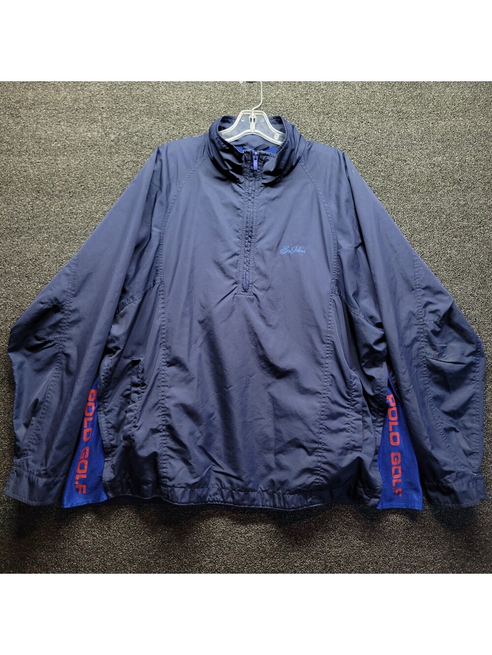 Vtg Polo Golf Blue Sea Island Full-Zip Jacket Men's Sz XL Golf Outdoors Vented